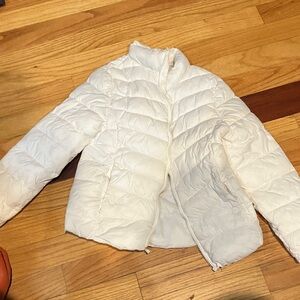 Zara Kids White Puffer Jacket